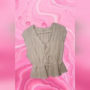 Women's Time&Tru Offwhite Sleevless Top Size XXL